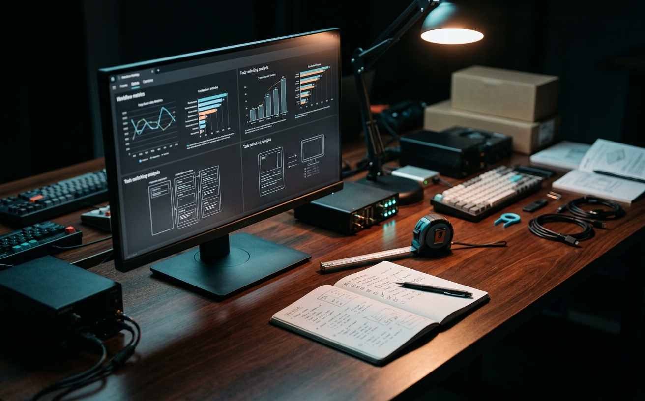 Workspace visual for Productivity Tool Switching Cost
