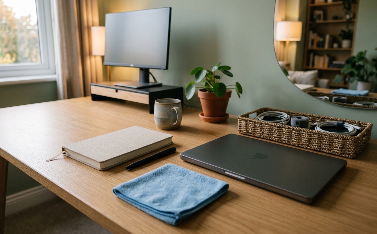 Workspace visual for Best Aesthetic Productivity Desk Accessories for Small Spaces